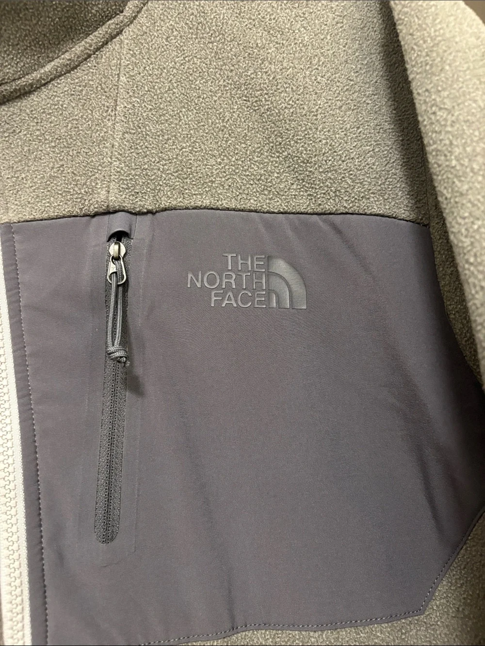 The North Face gray fleece lined Jacket L
